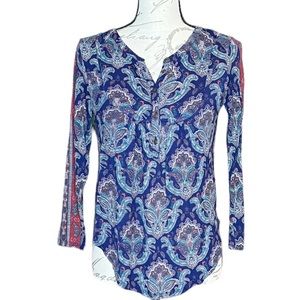 EUC Lucky Brand paisley peasant style top